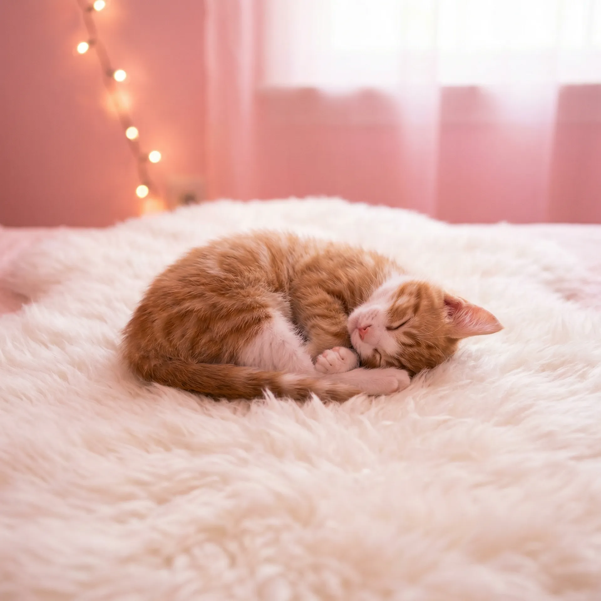 小猫蜷成一团入睡 - 玉蒲团免费下载